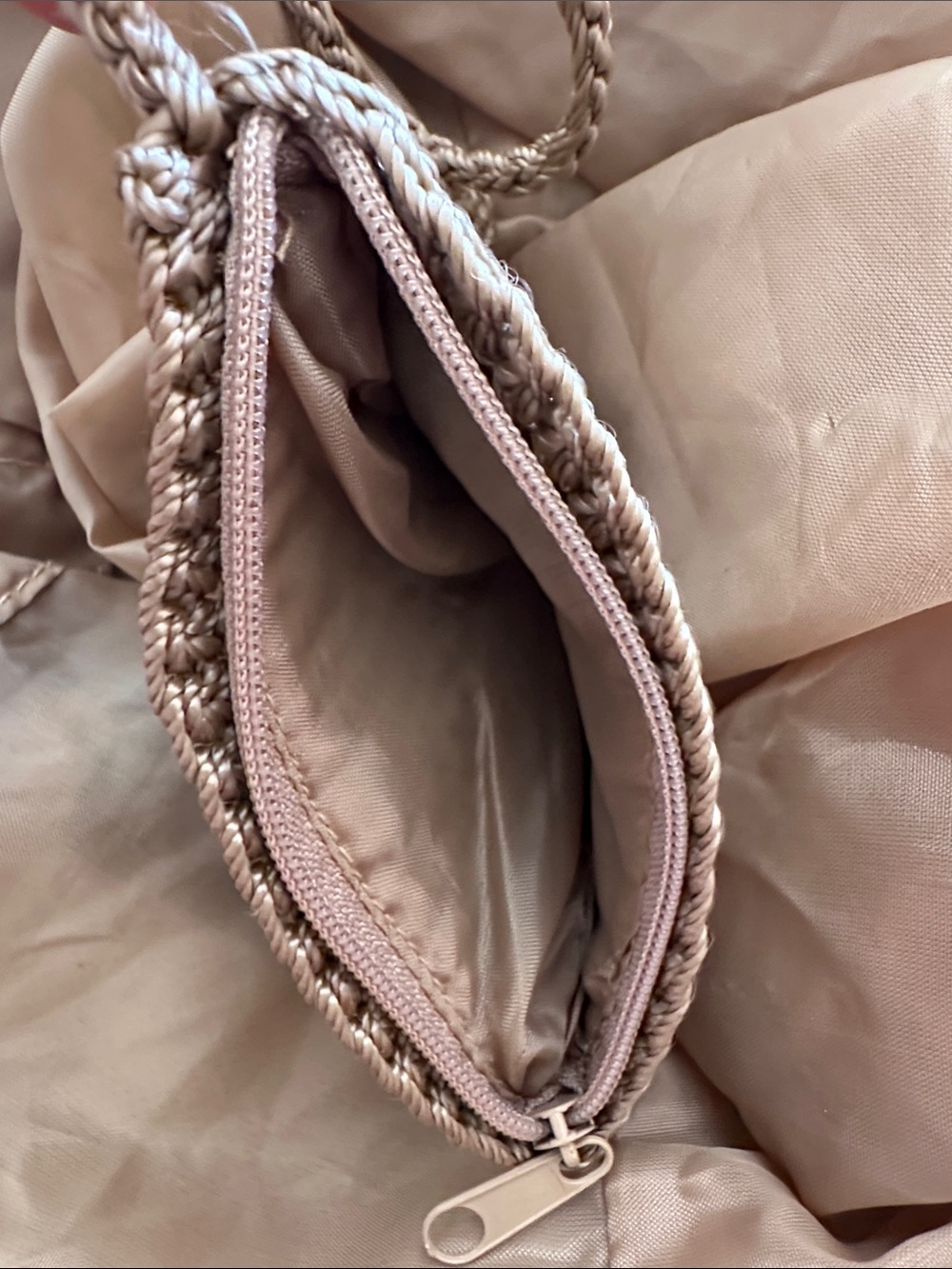 Woven Crochet Tote Bag in Tan - Picture 14 of 14